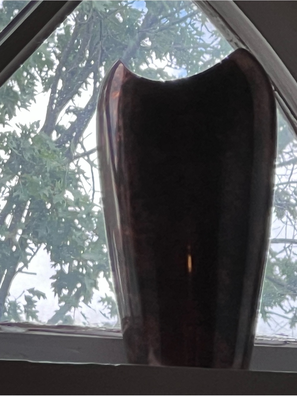 Nambe Decorative Dark Brown Ceramic Vase Set (2)